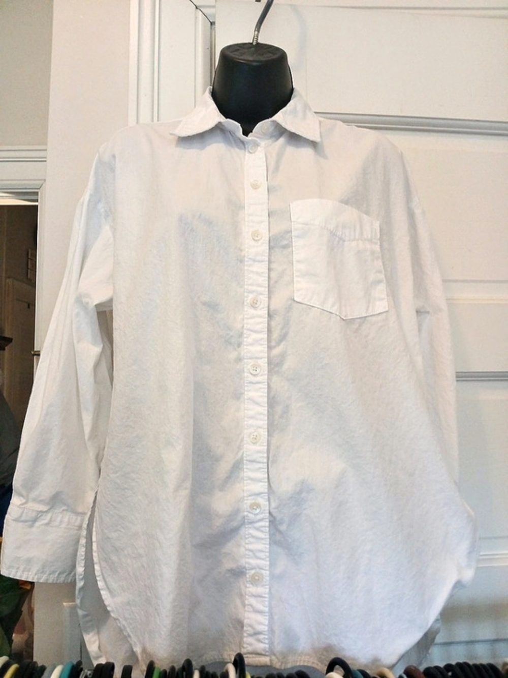 Anthropologie MAEVE The Bennet Womens White Button Down Collared Shirt Size XS